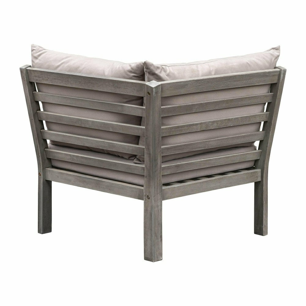 Plow & Hearth Ridgewind Outdoor Sectional Sofa Seating Set With Cocktail Table
