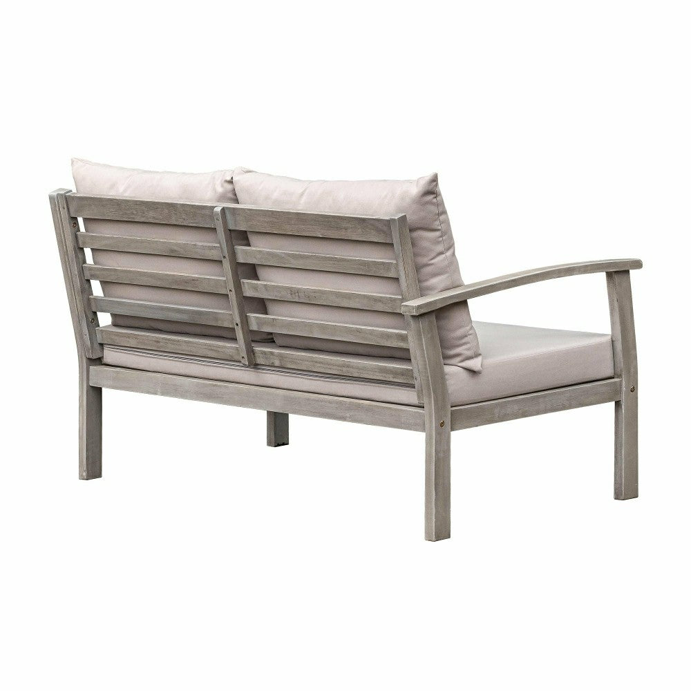 Plow & Hearth Ridgewind Outdoor Sectional Sofa Seating Set With Cocktail Table