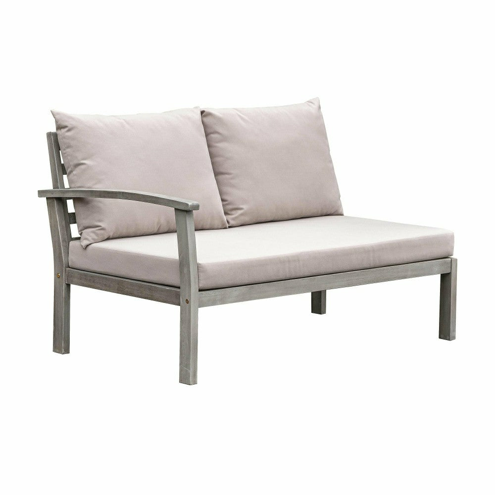 Plow & Hearth Ridgewind Outdoor Sectional Sofa Seating Set With Cocktail Table