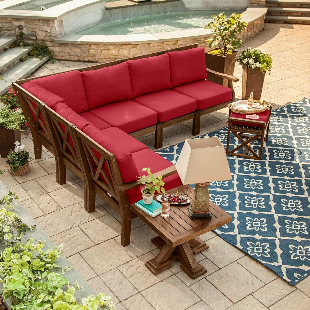 Plow & Hearth Claremont Sectional Chair w/Right Arm w/Cushions