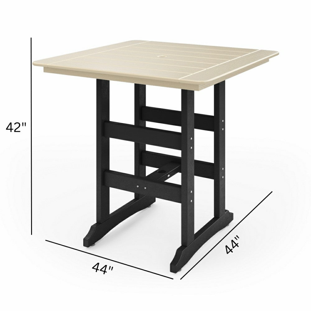 Plow & Hearth Savannah Square Bar Table, 44"