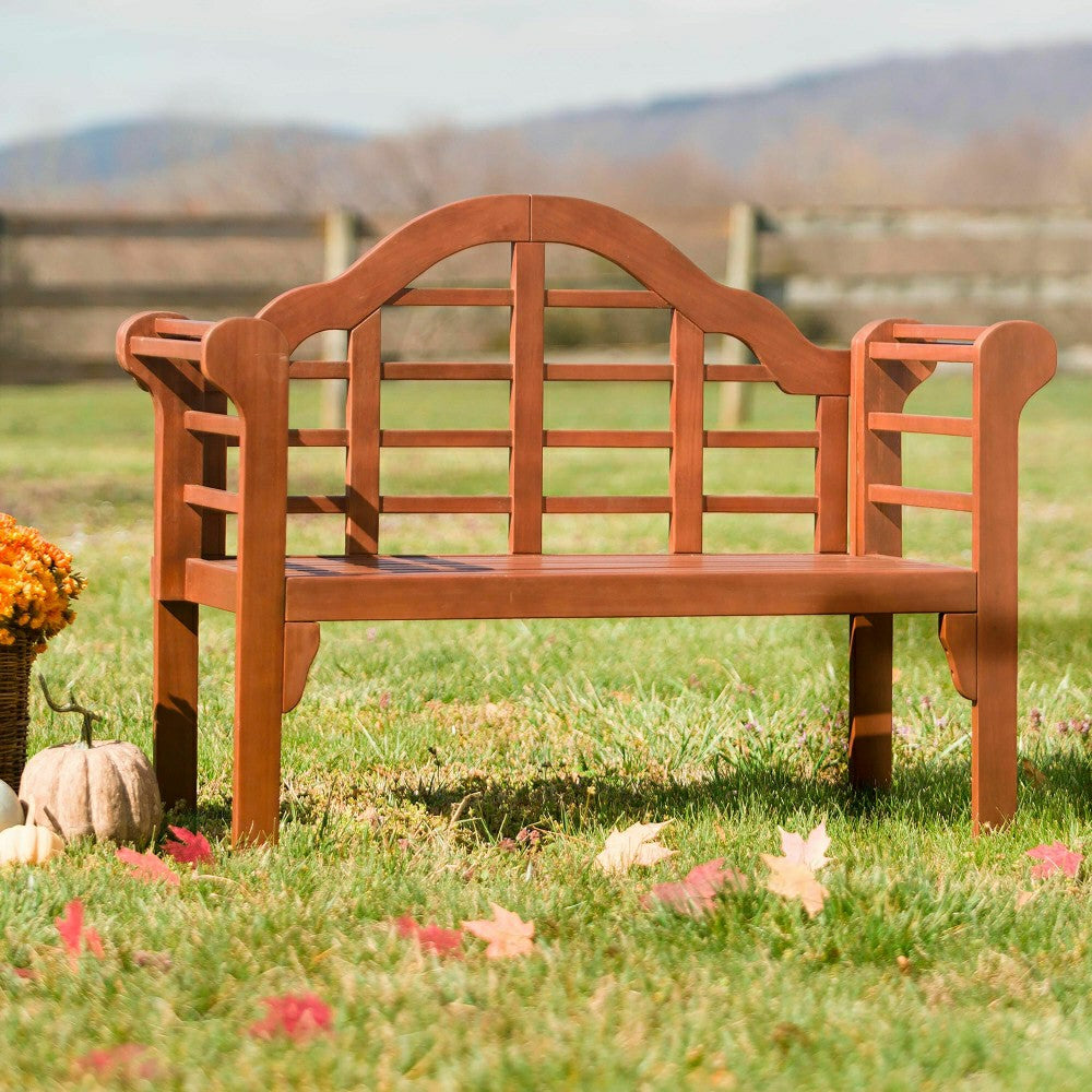Plow & Hearth Lutyens Wood Garden Bench