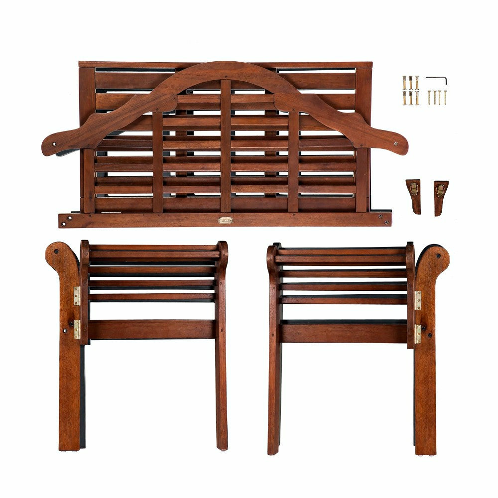 Plow & Hearth Lutyens Wood Garden Bench