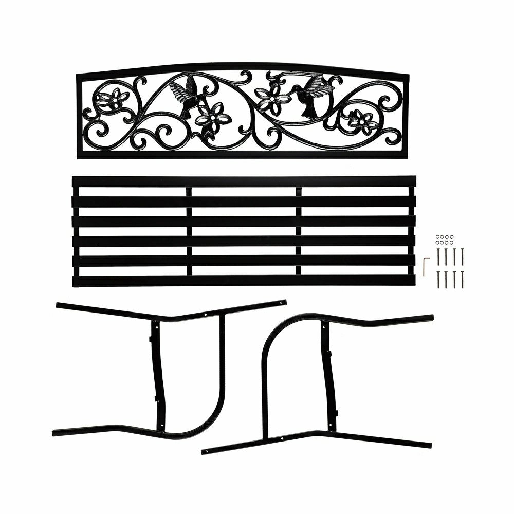 Plow & Hearth Hummingbird Metal Garden Bench