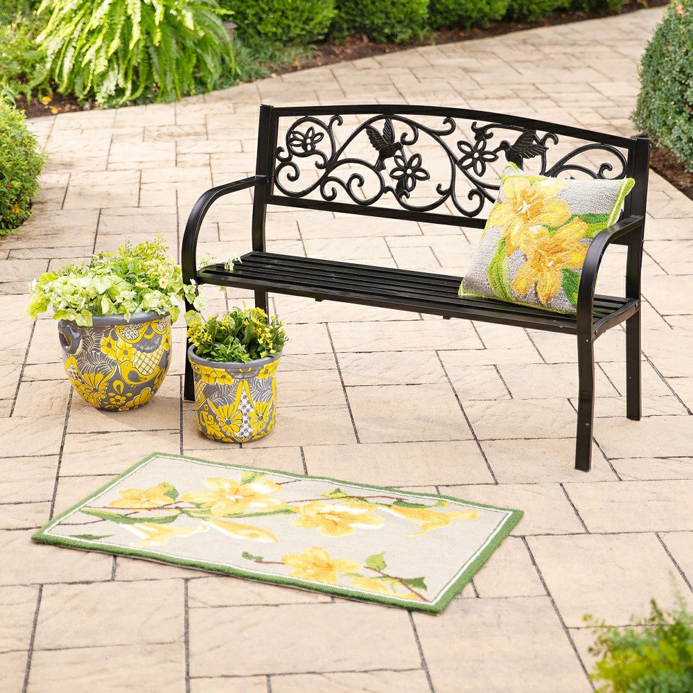 Plow & Hearth Hummingbird Metal Garden Bench