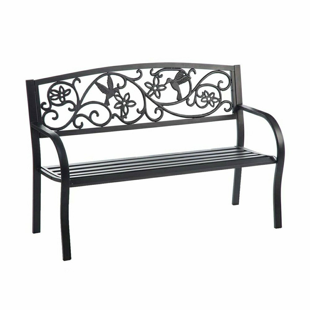 Plow & Hearth Hummingbird Metal Garden Bench