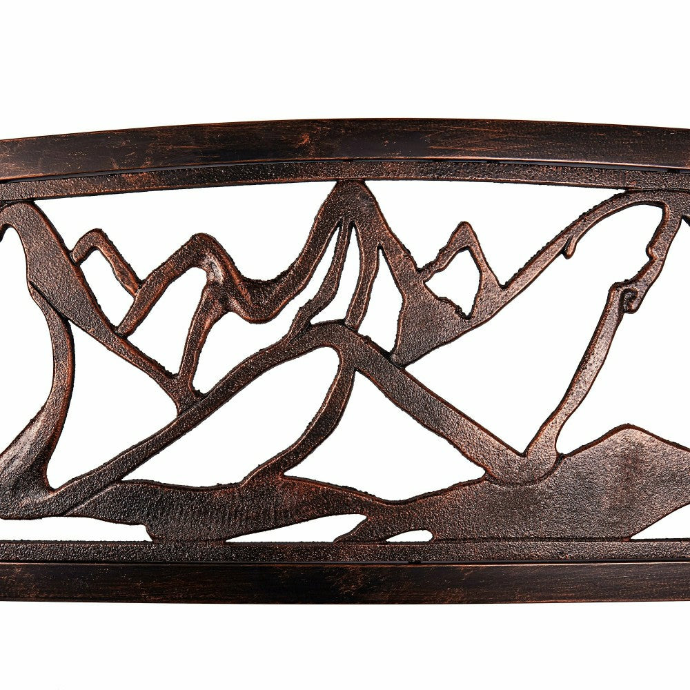 Plow & Hearth Mountain View Metal Garden Bench