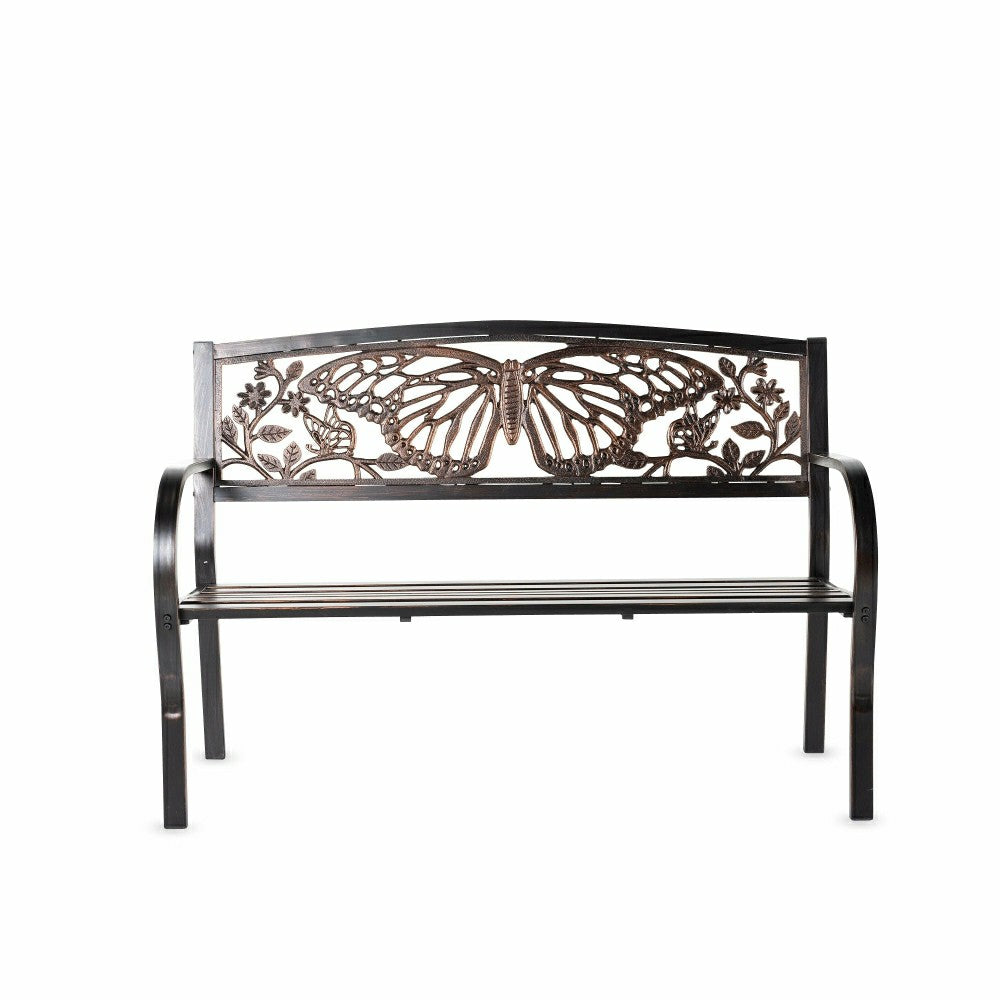 Plow & Hearth Butterfly Metal Garden Bench