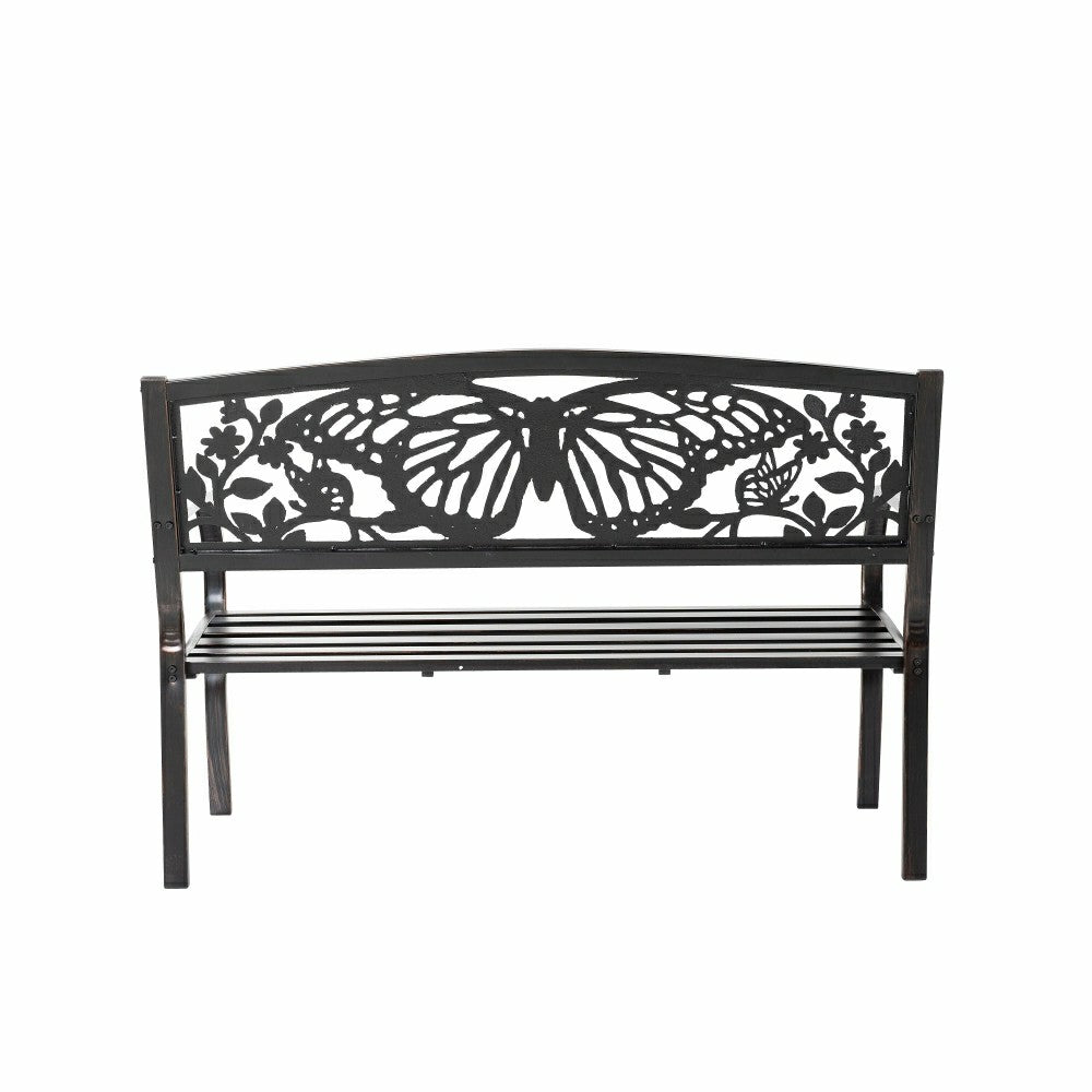 Plow & Hearth Butterfly Metal Garden Bench