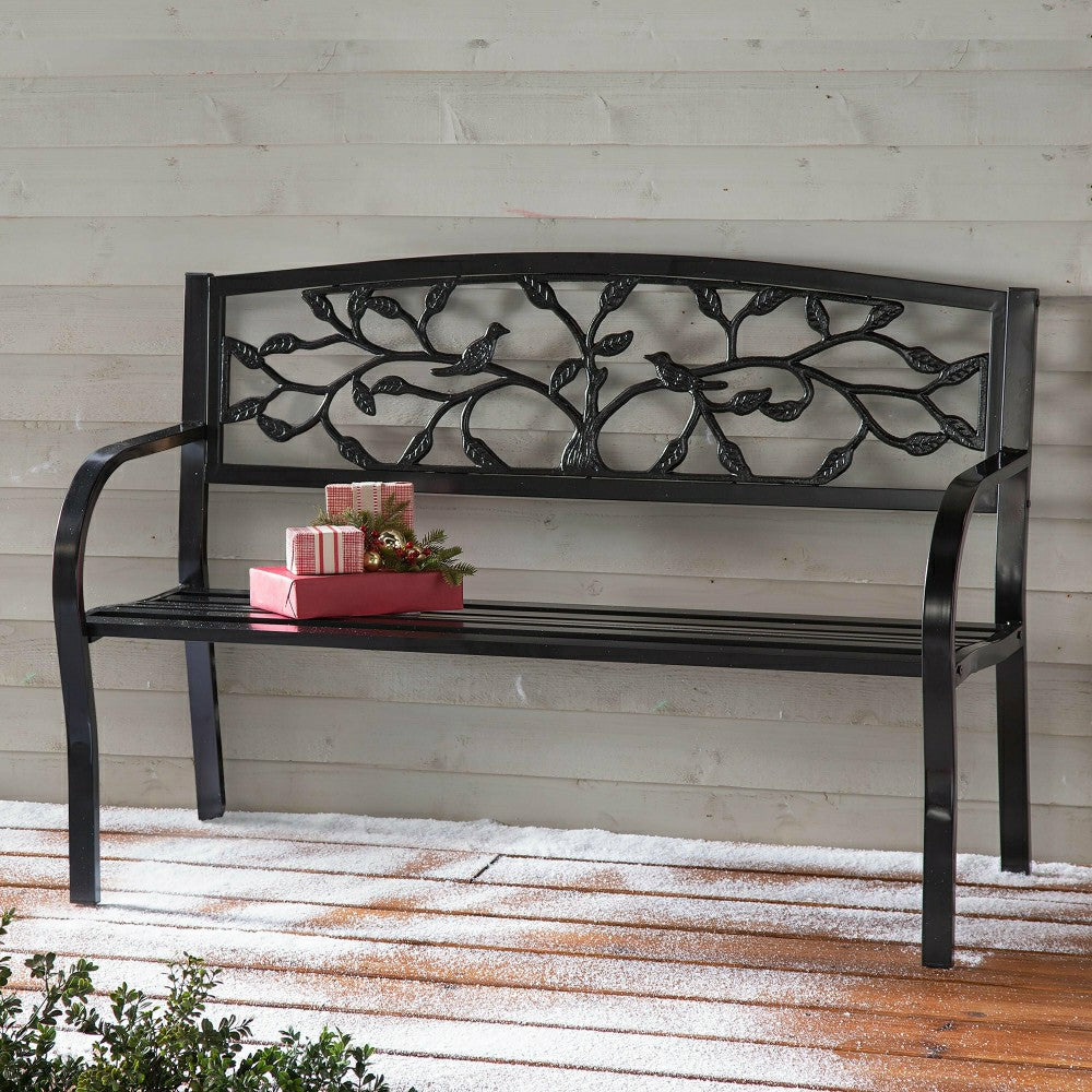 Plow & Hearth Tree of Life Metal Garden Bench