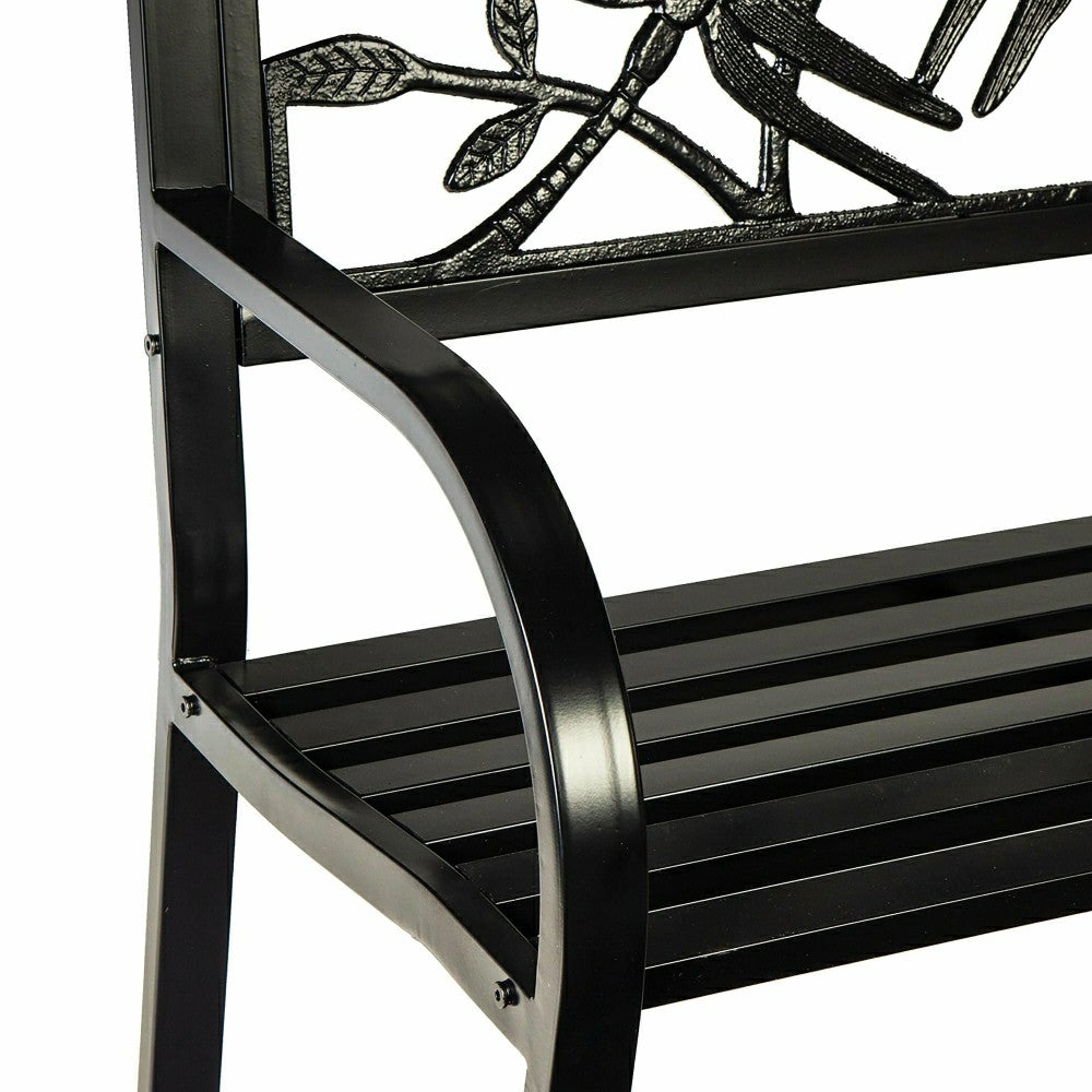Plow & Hearth Dragonfly Metal Garden Bench