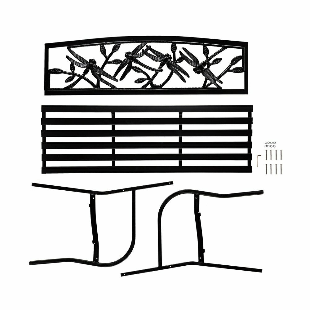 Plow & Hearth Dragonfly Metal Garden Bench