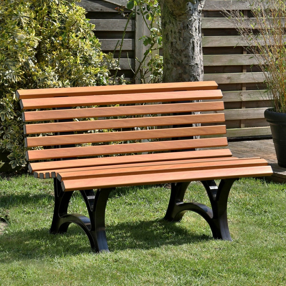 Plow & Hearth Ergonomic Weatherproof PVC Garden Bench