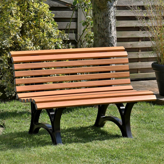 Plow & Hearth Ergonomic Weatherproof PVC Garden Bench