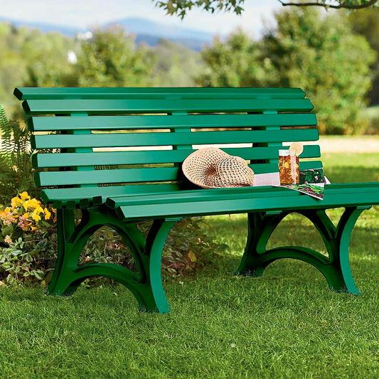 Plow & Hearth Ergonomic Weatherproof PVC Garden Bench