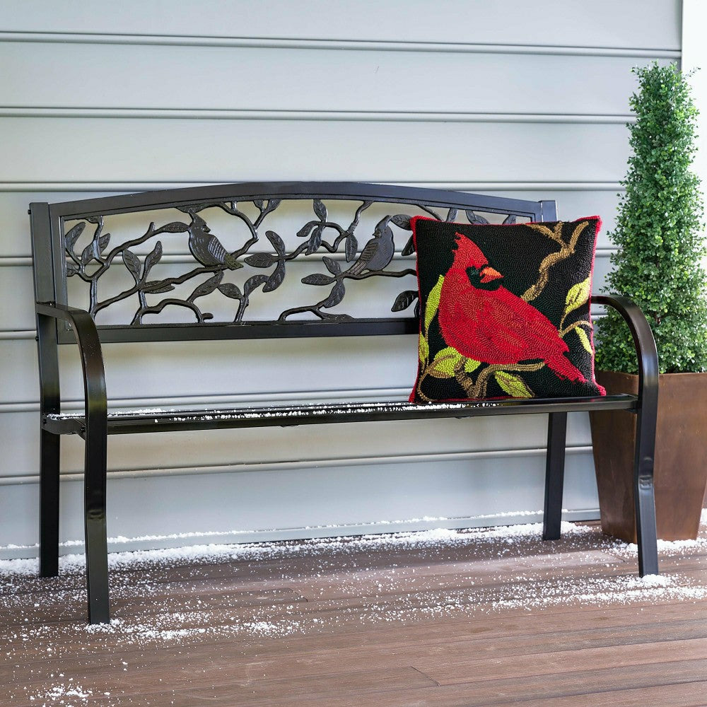 Plow & Hearth Cardinals Metal Garden Bench
