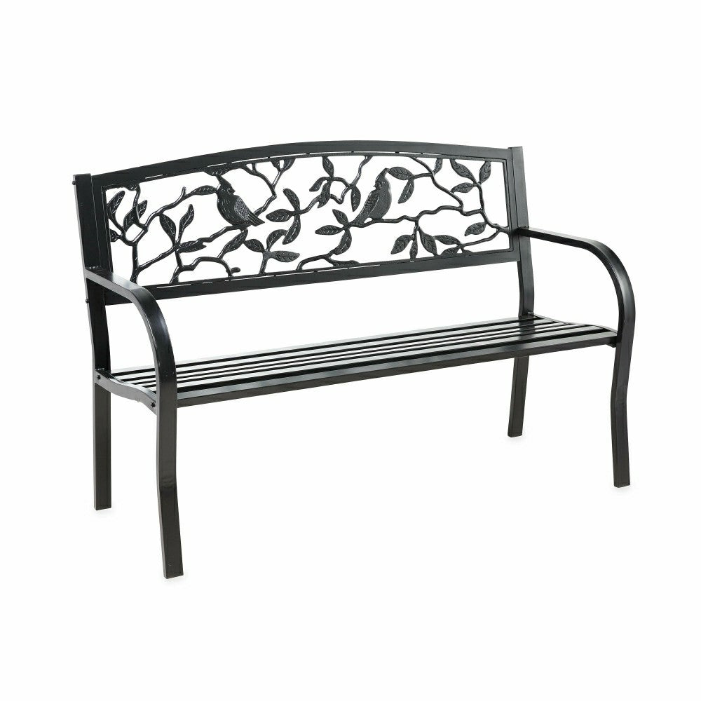 Plow & Hearth Cardinals Metal Garden Bench