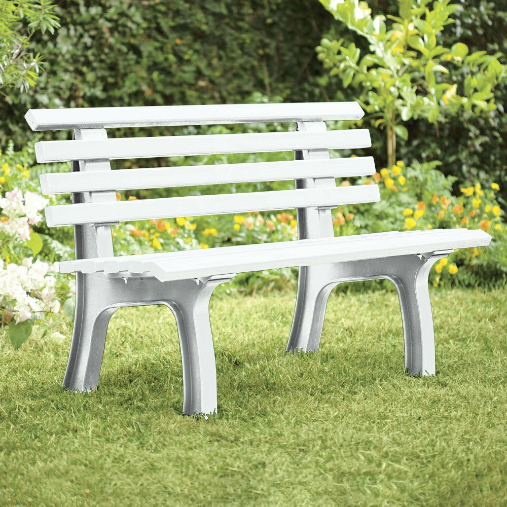 Plow & Hearth German-Made, Weatherproof Resin Garden Bench