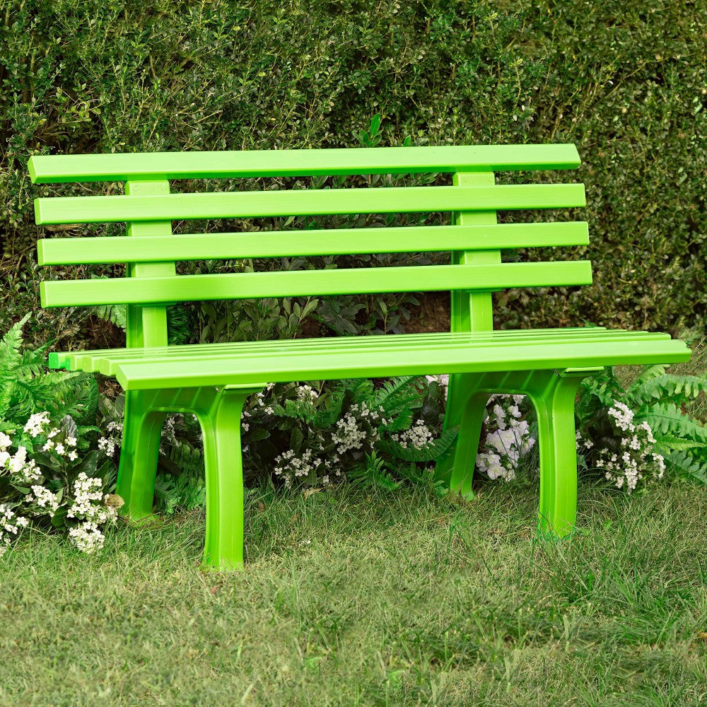 Plow & Hearth German-Made, Weatherproof Resin Garden Bench