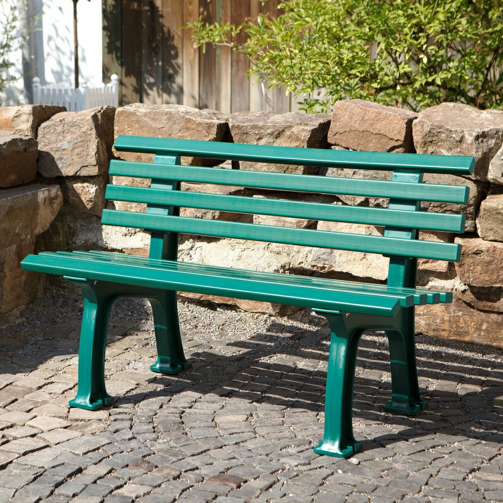 Plow & Hearth German-Made, Weatherproof Resin Garden Bench