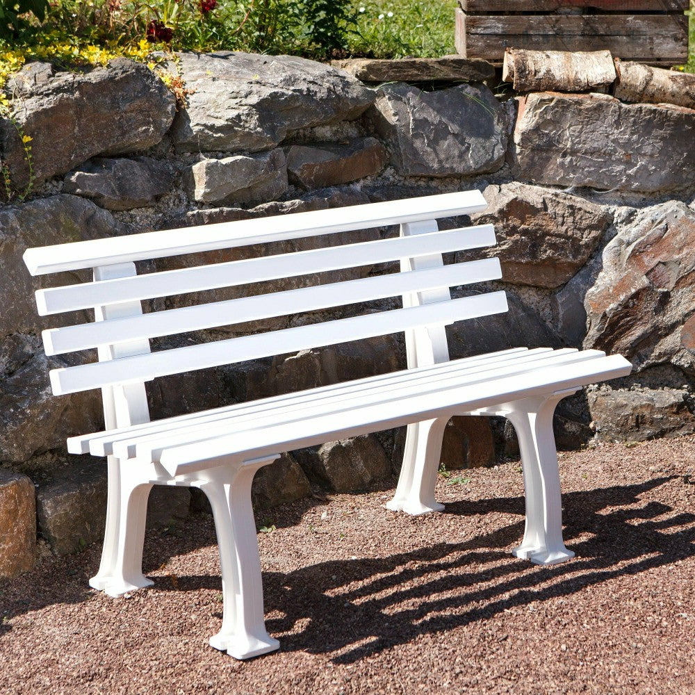 Plow & Hearth German-Made, Weatherproof Resin Garden Bench