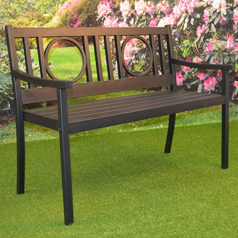 Plow & Hearth Grayson Steel Garden Bench