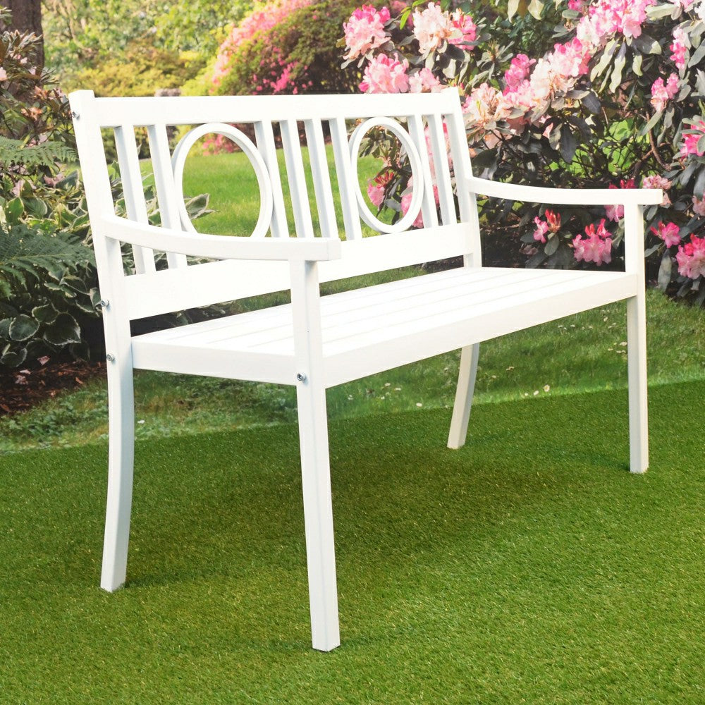 Plow & Hearth Grayson Steel Garden Bench
