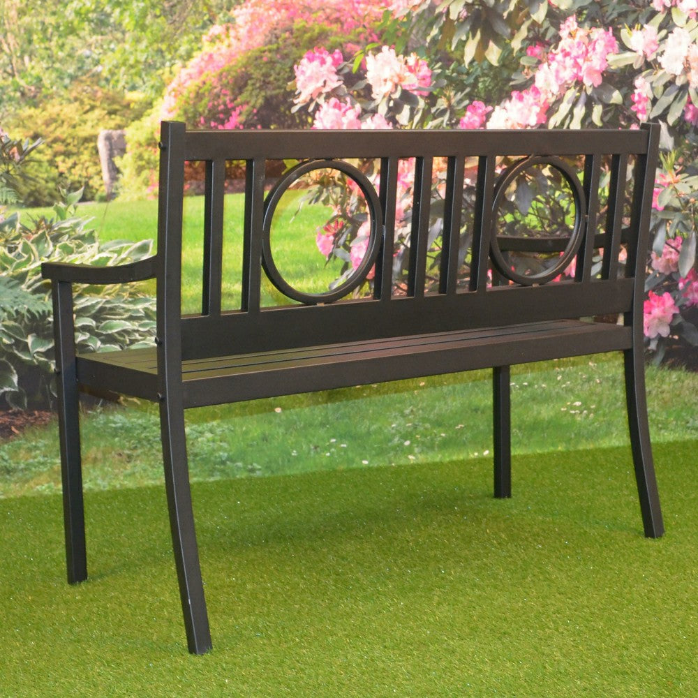 Plow & Hearth Grayson Steel Garden Bench