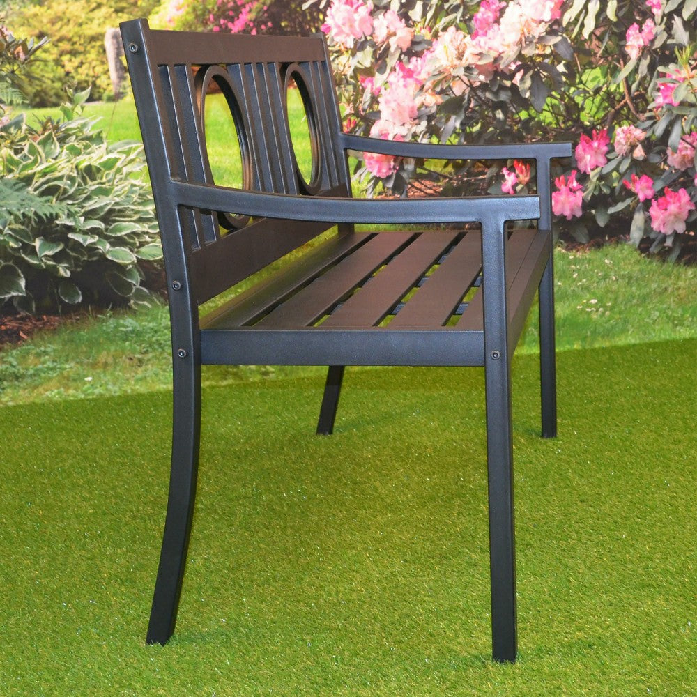 Plow & Hearth Grayson Steel Garden Bench
