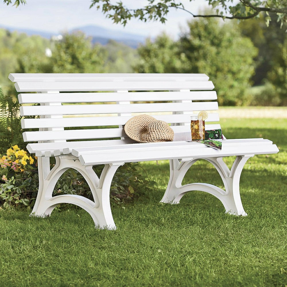 Plow & Hearth Ergonomic Weatherproof PVC Garden Bench
