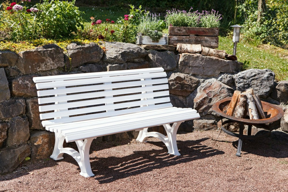 Plow & Hearth Ergonomic Weatherproof PVC Garden Bench