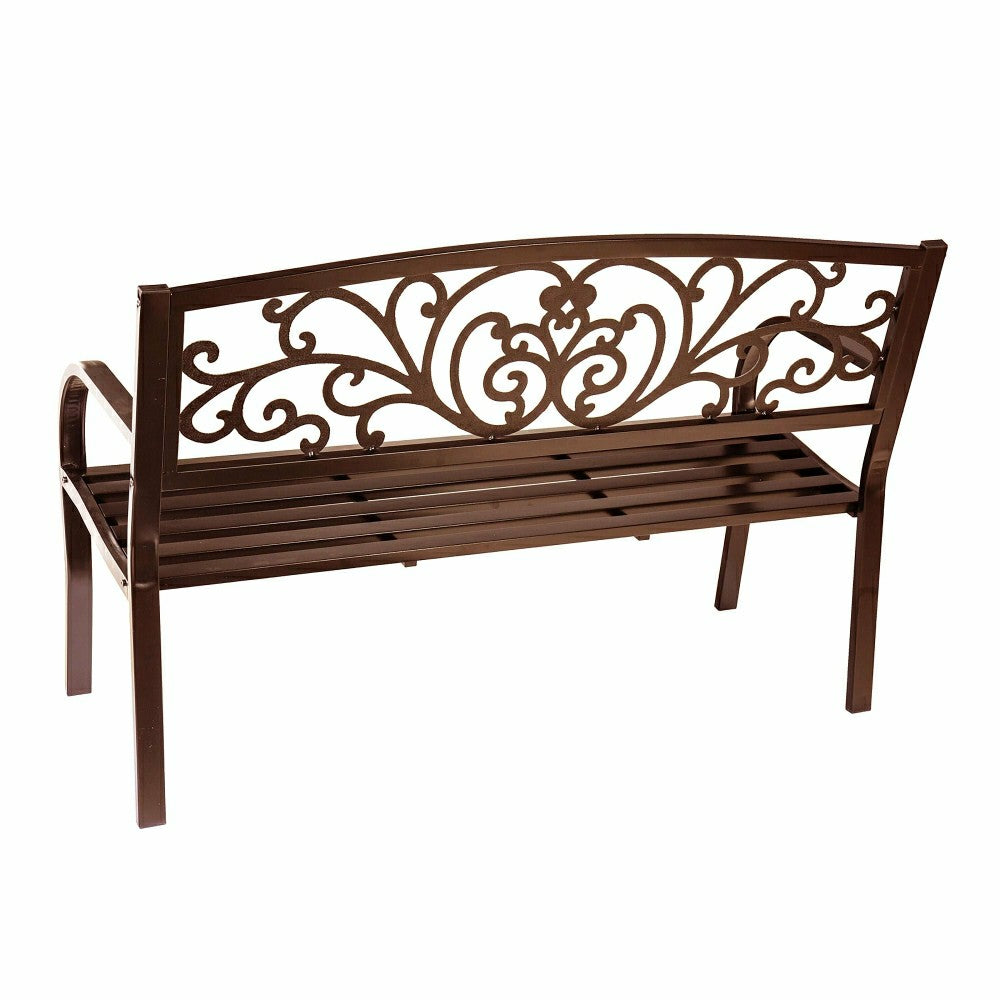 Plow & Hearth Blooming Metal Garden Bench