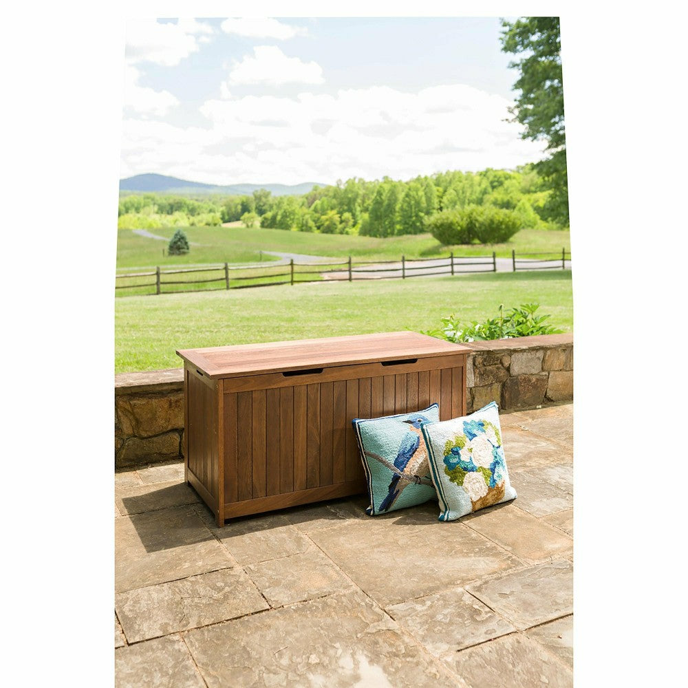 Plow & Hearth Eucalyptus Wood Storage Box