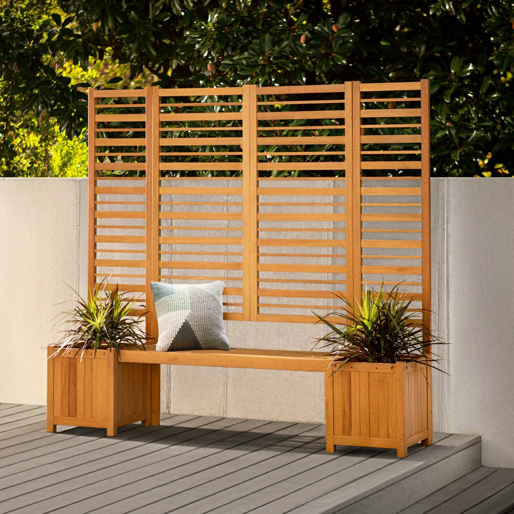 Plow & Hearth Outdoor Eucalyptus Bench Seat