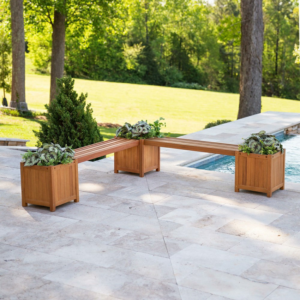 Plow & Hearth Outdoor Eucalyptus Bench Seat