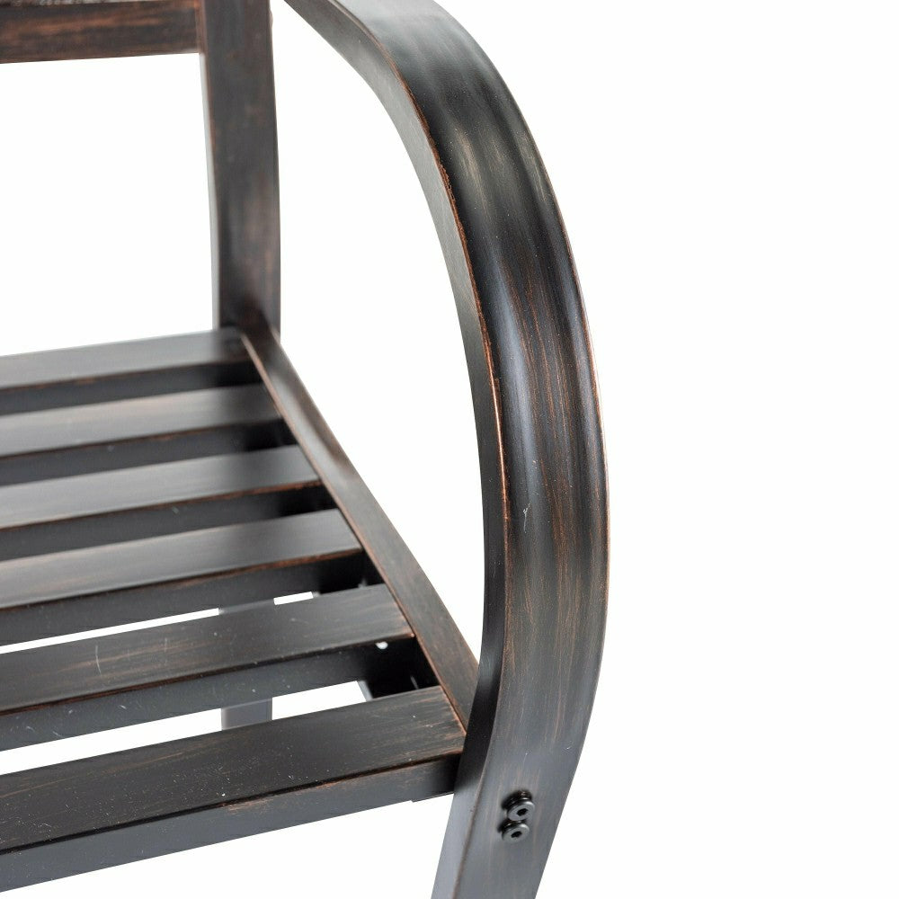 Plow & Hearth Welcome Metal Garden Bench