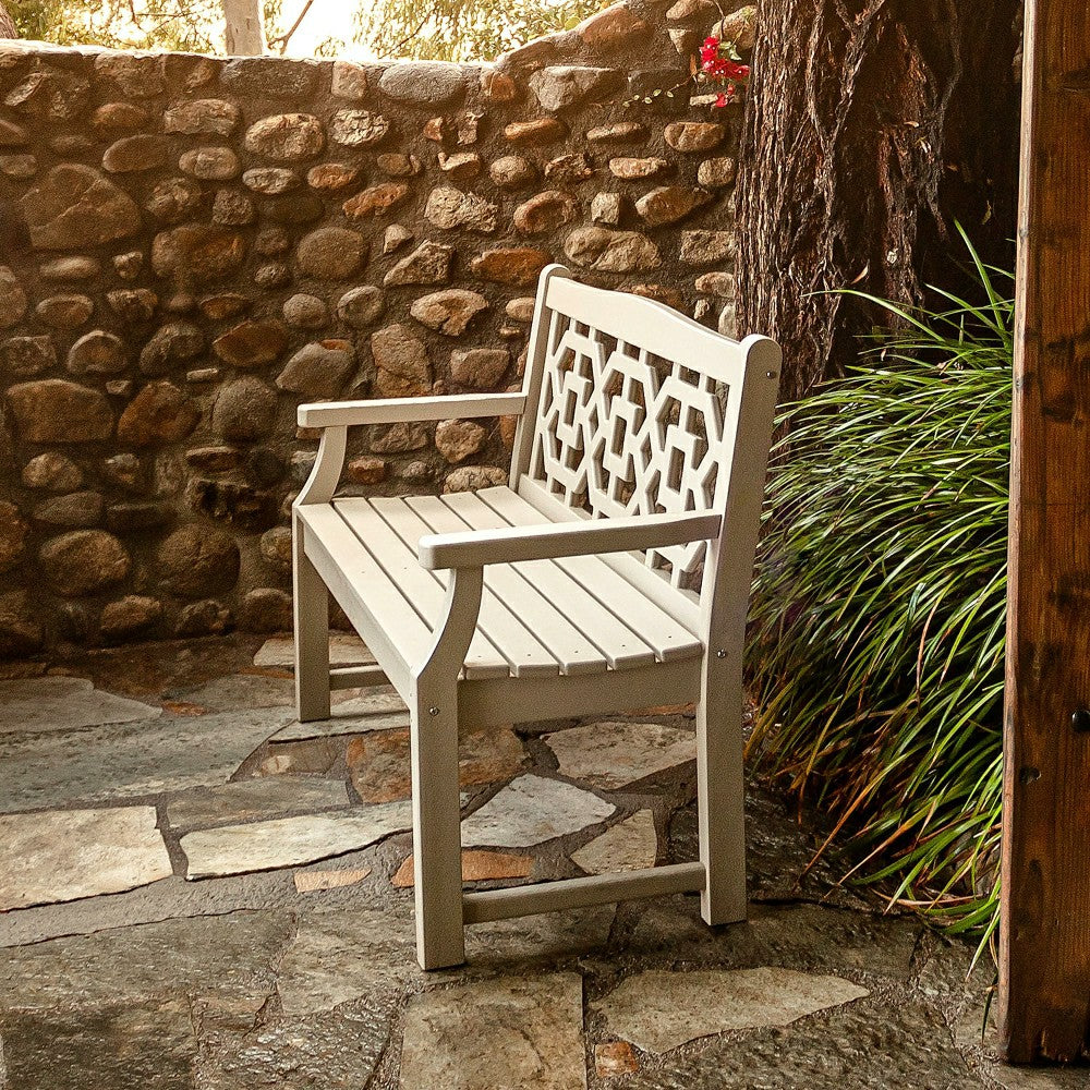 Plow & Hearth POLYWOOD® Chinoiserie Garden Bench
