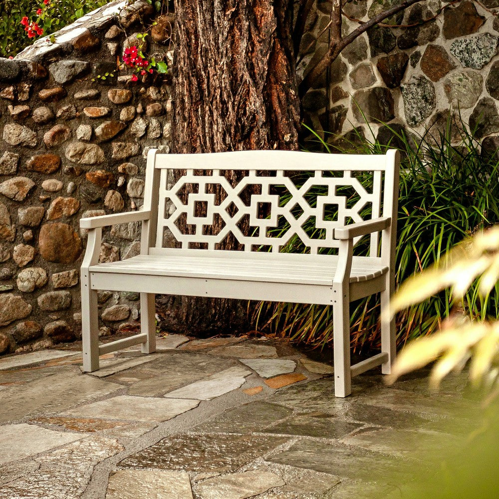 Plow & Hearth POLYWOOD® Chinoiserie Garden Bench