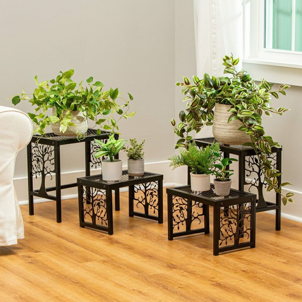 Plow & Hearth Tree of Life Plant Stand Set of 4