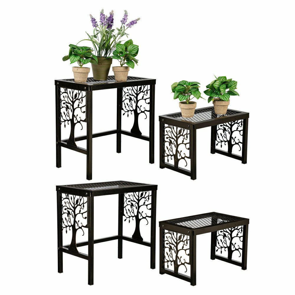 Plow & Hearth Tree of Life Plant Stand Set of 4