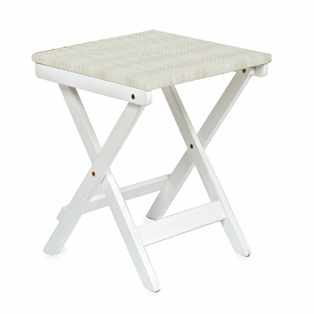 Plow & Hearth Claytor Folding Eucalyptus Outdoor Side Table