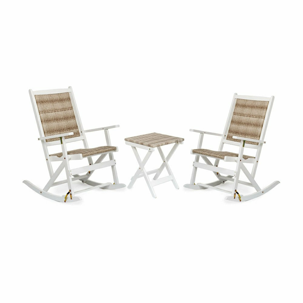 Plow & Hearth Claytor Folding Eucalyptus Outdoor Side Table
