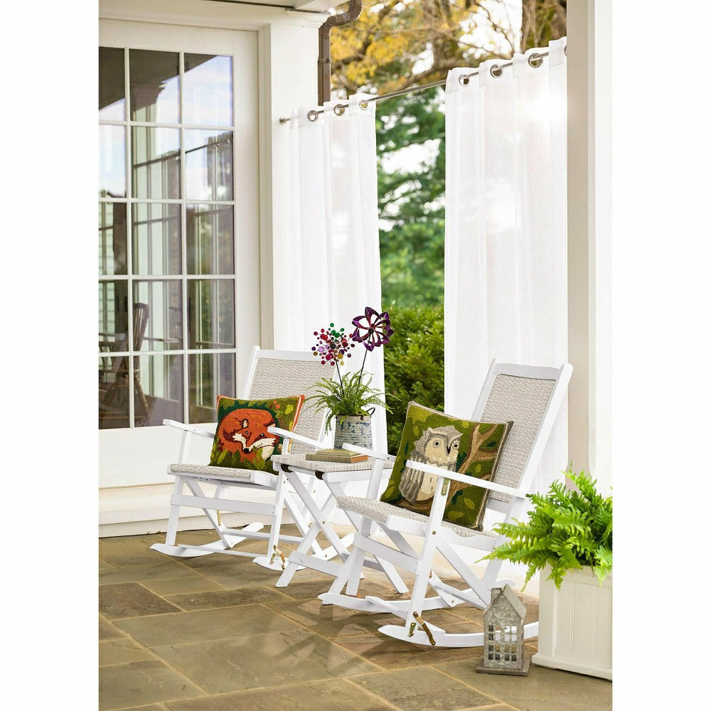 Plow & Hearth Claytor Folding Eucalyptus Outdoor Side Table