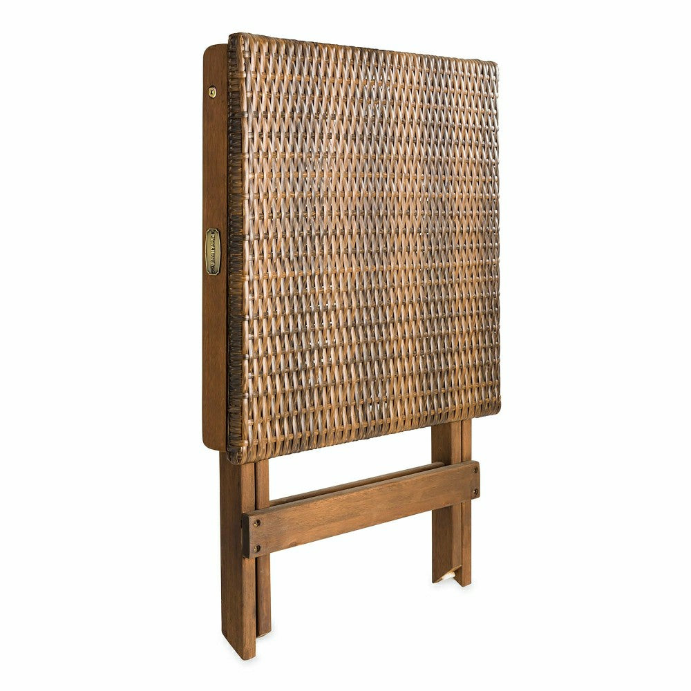 Plow & Hearth Claytor Folding Eucalyptus Outdoor Side Table