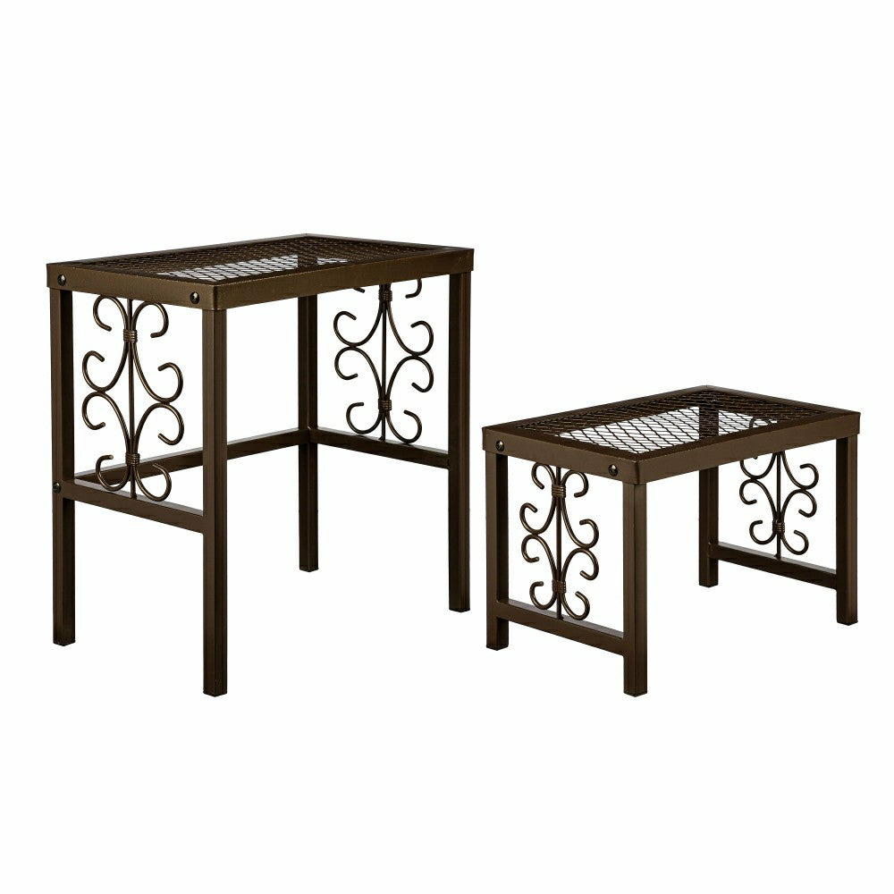 Plow & Hearth Montebello Plant Stand Set of 2