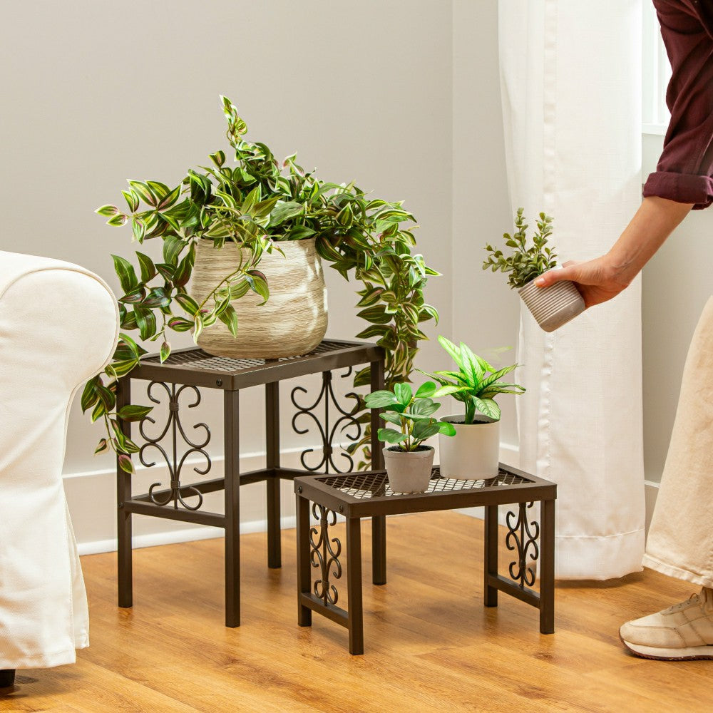 Plow & Hearth Montebello Plant Stand Set of 2