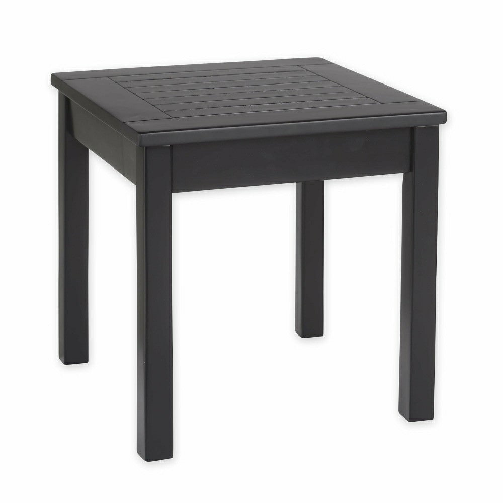 Plow & Hearth Slatted Wood Side Table