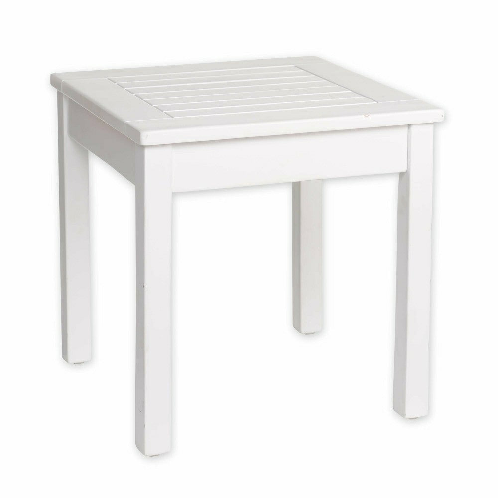 Plow & Hearth Slatted Wood Side Table