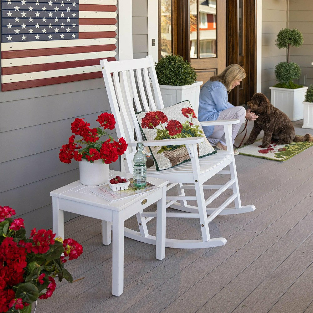 Plow & Hearth Slatted Wood Side Table