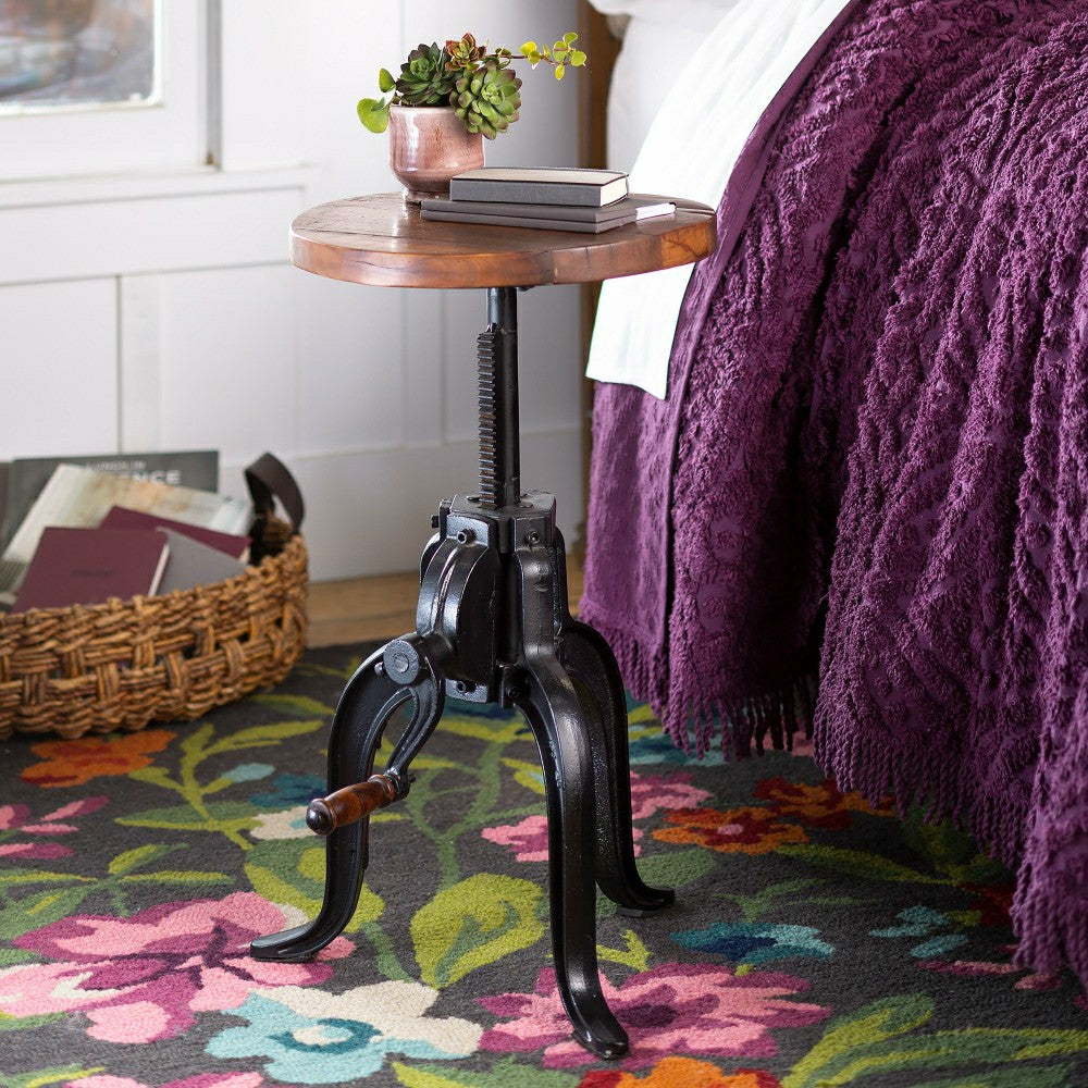 Plow & Hearth Allegheny Reclaimed Wood Adjustable Height Crank Table